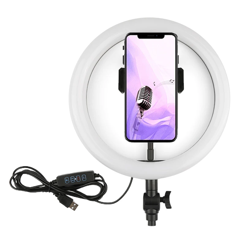 10 Colių 26cm LED Žiedo Lighs 5000K Užpildyti Šviesos Selfie Makiažas Fotografija, Video Live Stream Lempos Vaizdo Įrašymo Priedai