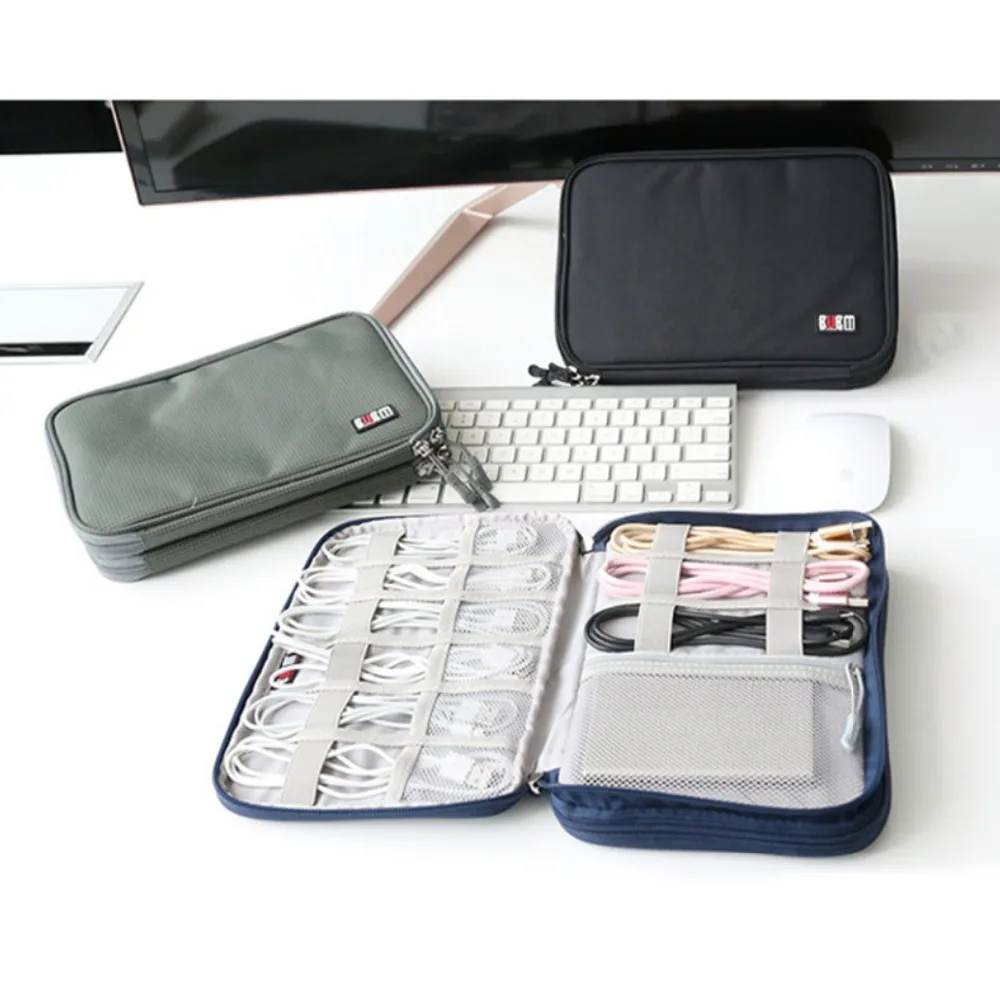 Naudinga Skaitmeninių Aksesuarų Surinkimo Krepšys Ipad USB Laidas Užrašinė Maišelyje Pen Ausinės Dėklas Atveju Galios Bankas Kelionių Saugojimo Krepšys
