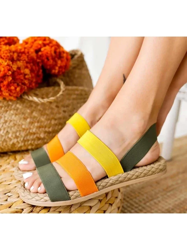 Moterų Mergaitė Moterų Batai Vasaros sandalai, šlepetės flip flop komfortą moterų batai atsipalaiduoti elegantiška, spalvinga juostelės