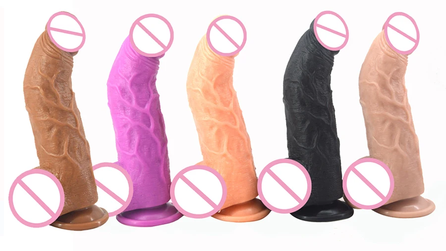 FAAK Realus Didžiulis Dildo siurbtukas Lenktas Didelis Varpos G Spot Skatinti Sekso Žaislai Moterims, Rudos spalvos Penis Erotiniai Produktų consolador