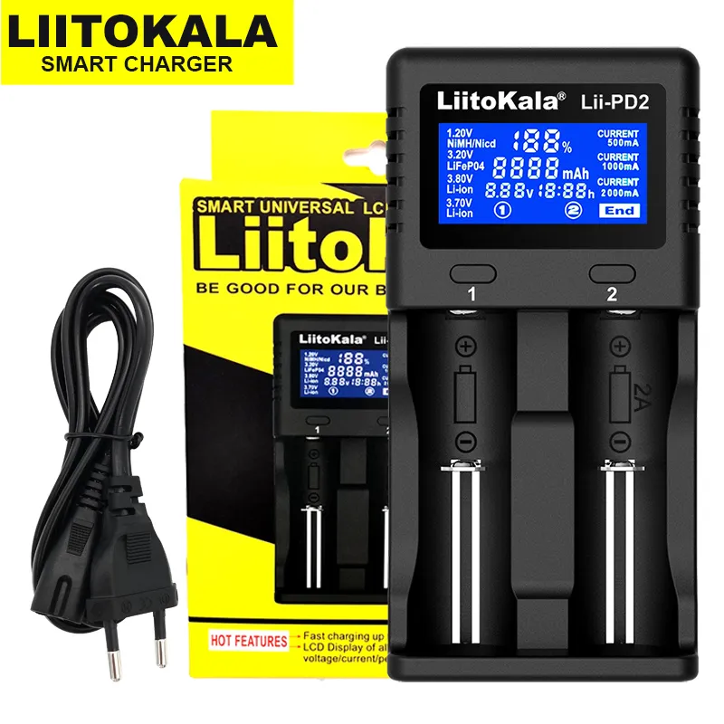 Liitokala Lii-100 Is-202 Lii-402 Lii-PL4 Lii-PD2 1.2 V, 3,7 V 3.2 V 3.85 V 18650 18350 26650 18490 ličio baterija, 