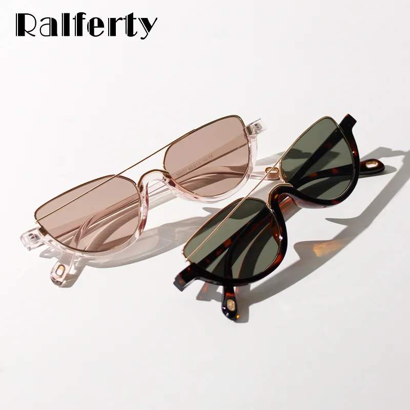 Ralferty Cat Eye Sunglass Moterų Pusę Rėmeliai, Saulės Akiniai Moterų Dizaineris Atspalvių gafas de sol mujer w95077