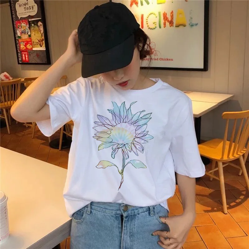 Grunge estetinės marškinėliai 2019 moterų moterų korėjos mergina marškinėlius tee marškinėliai viršuje 90s Atsitiktinis Grafika O-Kaklo Vasaros Tumblr Grunge