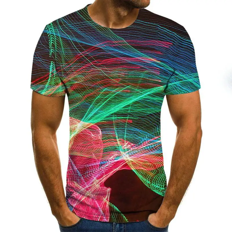 Vasaros naują 3D spausdinimo vyriški marškinėliai atsitiktinis trumparankoviai O-kaklo vyriški T-shirt mados purslų rašalo spausdinimo 3D T-shirt viršų