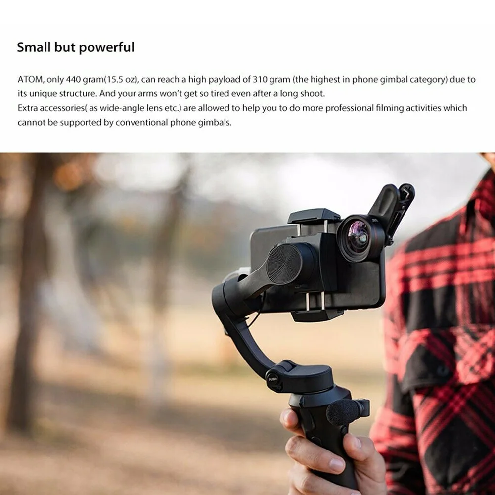 3 Kryptis Lankstus Gimbal Lauko Mini Universalus Sulankstomas Profesionalus Selfie Stick Išmaniojo Telefono Nuotrauka Už GoPro 4 5 6