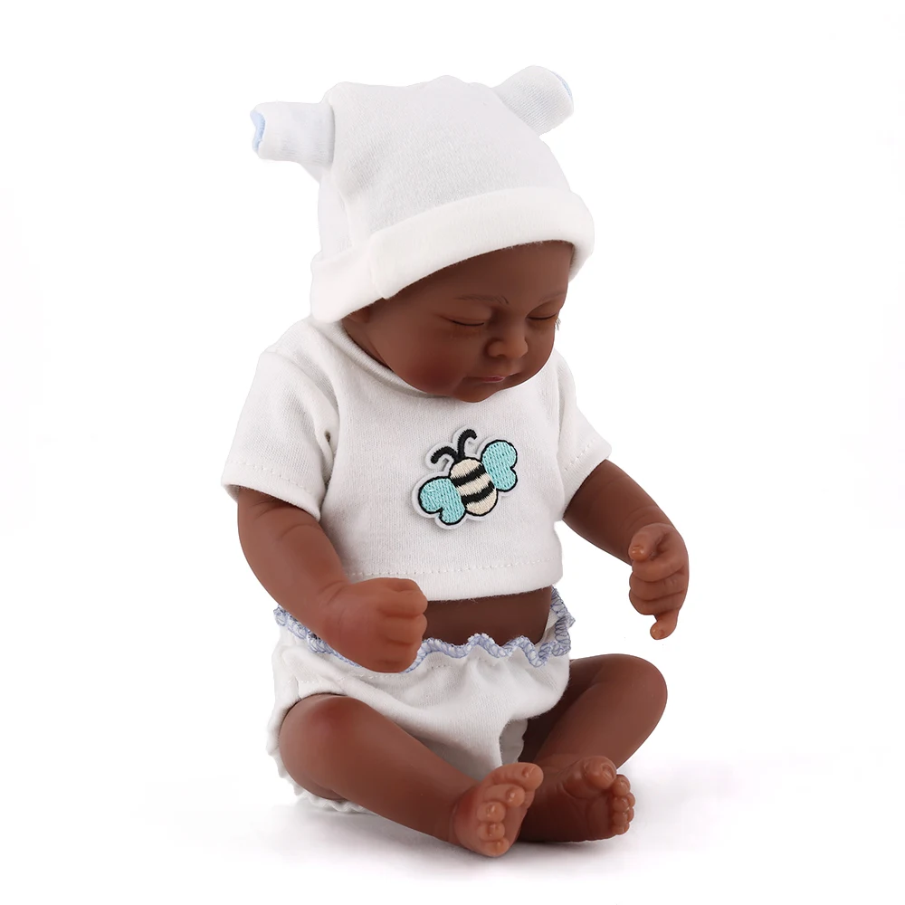 KAYDORA 10 Colių 25cm Afrikos Amerikos Juoda Kūdikiams Atgimsta Populiarus Žaislai, Minkšti Vinilo Realus Mini Lėlės Mielas Žaisti Žaislas