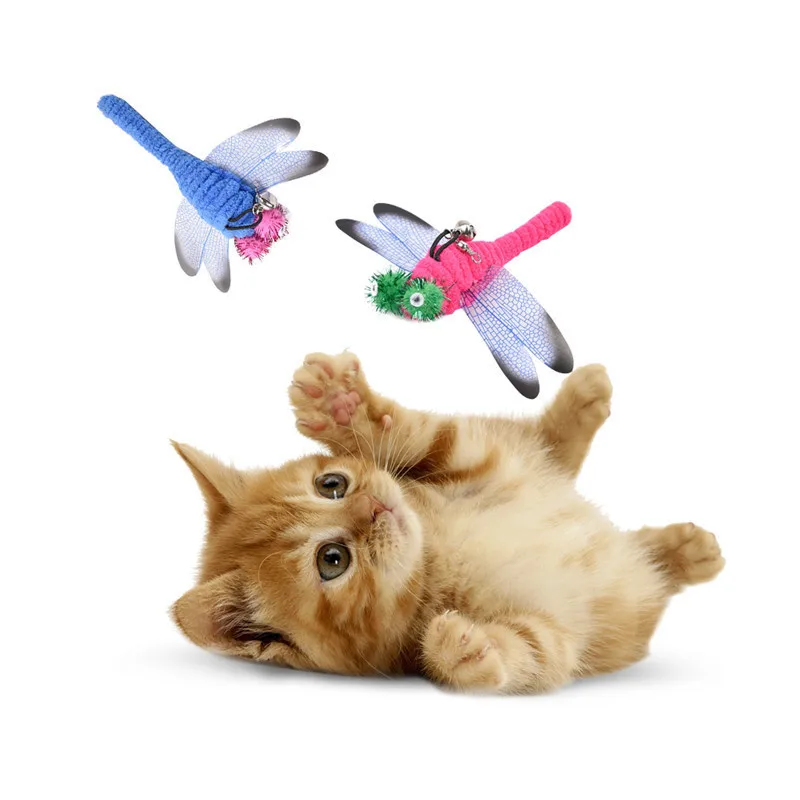 Spalvinga 5 Pack Kačių Žaislai Dragonfly Pakeitimo Vadovas Galvijų, Kačių ir Kitų Smulkių Naminių gyvūnų Kibinimas Pakeitimo Plunksnų Dropshipping