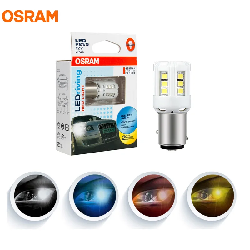 OSRAM LED T10 T20 S25 W5W W21W P21W P21/5W PY21W LEDriving Standartinio Automobilio Šoniniai Gabaritiniai Lemputes Posūkio Signalo Lemputė Vidaus apšvietimo Pora
