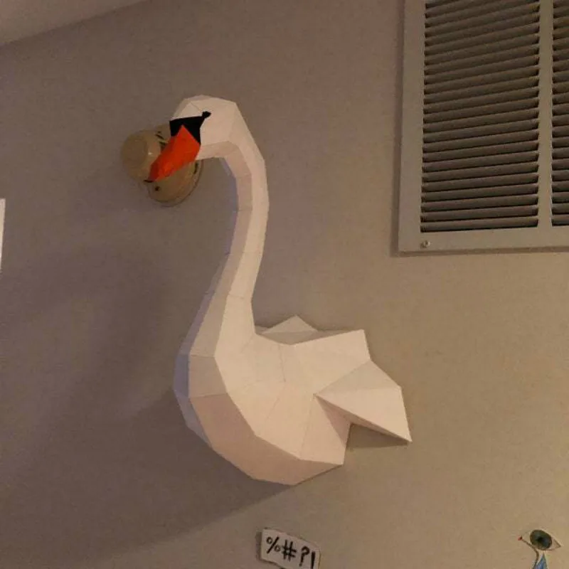Popieriaus Amatai Geometrinis Gyvūnų Swan 3D, Popieriniai, Sienos, Namo Apdailos Juostą Galvosūkiai 