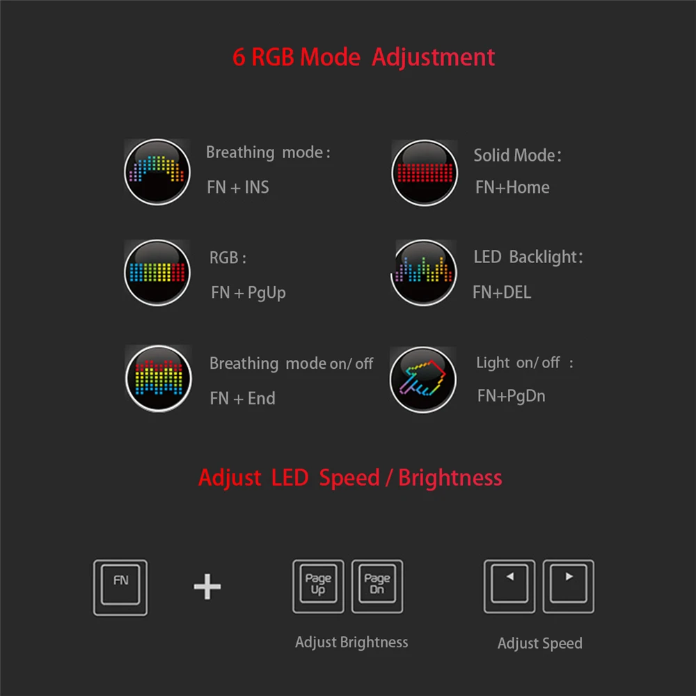 Ultra-plonas už Redragon K502 RGB Žaidimų Klaviatūra RGB LED Apšvietimu Apšviestas 104 Mygtukas Begarsis Klaviatūra su Riešo Poilsio PC Žaidimas