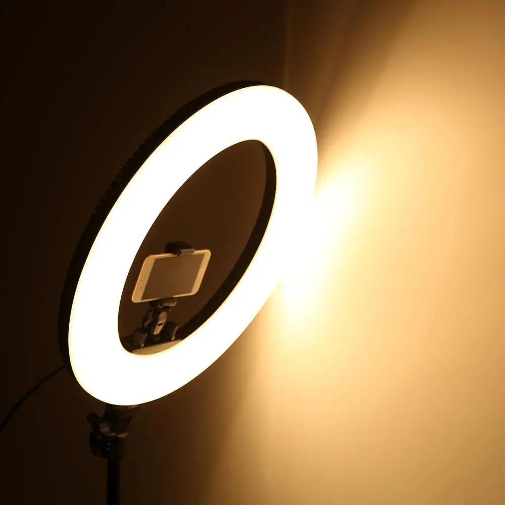 18 Colių Foto Studijos apšvietimas LED Žiedo Šviesos Bi-color 3200-5600k Fotografijos Pritemdomi Žiedas Lempa Su Trikojo Portretas,Makiažas