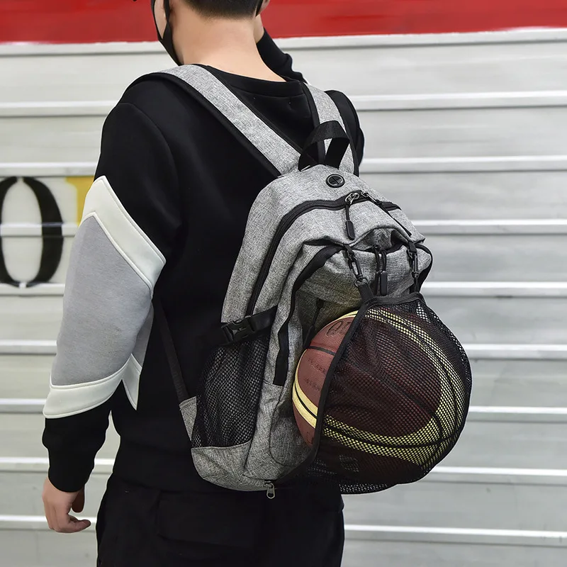 Visiškai naujas paauglys, berniukas mokykloje bookbags sportiškas kamuolys turėtojas kelionių kuprinė su ausinių skylių vyrų laisvalaikio bagpack