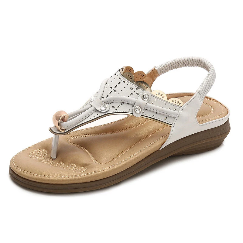 CEYANEAO Moterų sandalai pagamintas iš natūralios odos vasaros paplūdimio sandalai fifo Bohemijos stiliaus moteriški madingi bateliai