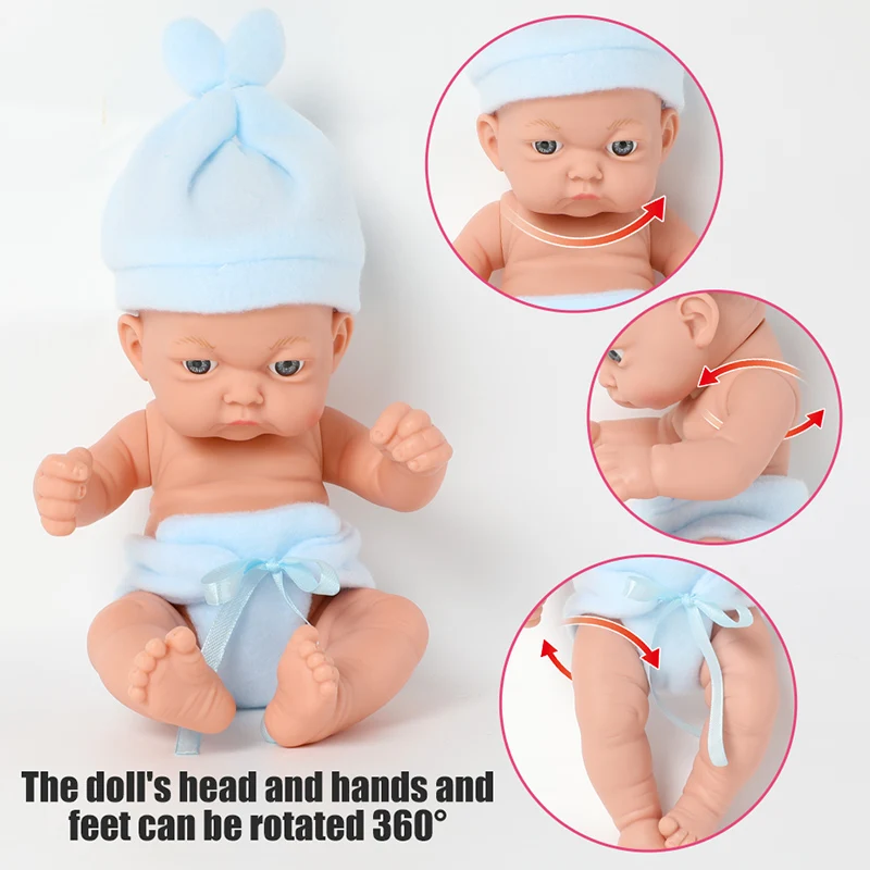 10 colių modeliavimas naujagimių bebe atgimsta Silikono 26cm Baby Doll spenelių Handbell nustatyti Žaislai, dovanos vaikams