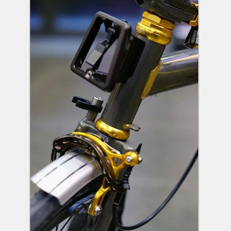 Ridea laisvų rankų įranga ultralight 76g už brompton dviratį galva aukso sidabro bronzos juoda