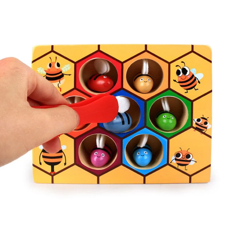 Medinis Avilys Simpatijų Educatinal Žaislai Montessori Darbščių Bičių Avilį Interaktyvūs Žaidimai Vaikams Įrašą Juokingi Žaislai