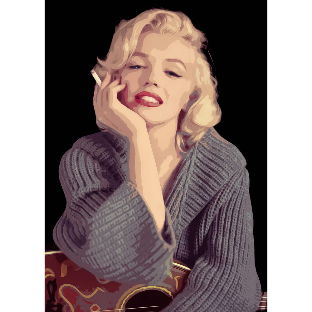 Diamond Tapyba Visą Raundą Gręžimo Marilyn Monroe 5D Kryželiu Amerikos Žvaigždė Namų Dekoro Siena Lipdukas Plaukiojančios priemonės, Siuvinėjimo Paveikslėliai