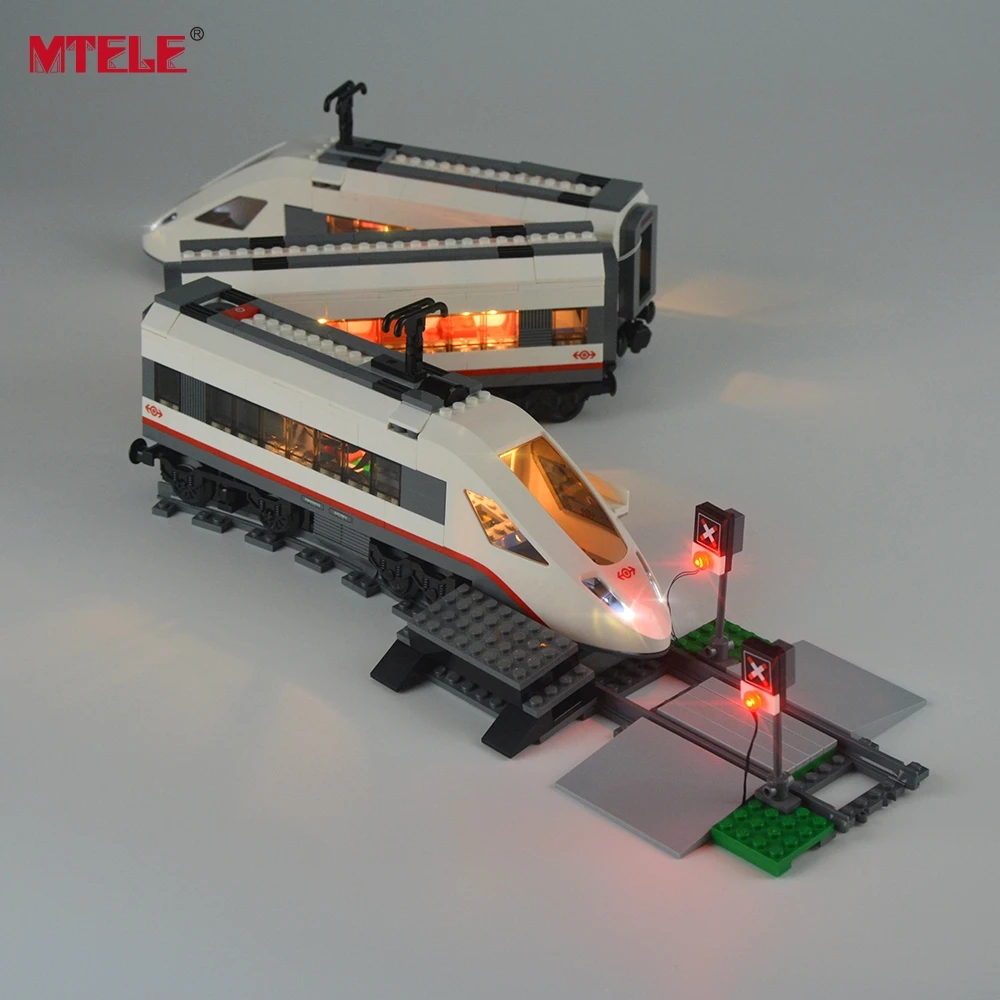 MTELE Nauja Atvykimo Led Šviesos Rinkinys 60051 Traukinių greitaeigių Keleivinių Suderinama Su Modelio 02010