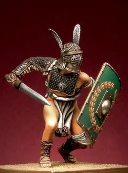 1/18 90mm senovės Gladiatorių stendas su shield (SU baze ) Dervos, paveikslas Modelis rinkiniai Miniatiūriniai gk Unassembly Unpainted