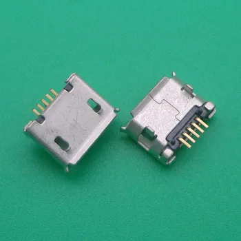 100x Nauji aukštos kokybės Micro USB Jungtis Jack Female Tipo 5Pin SMT Uodega Įkrovimo lizdas PCB Lenta
