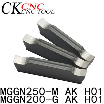 10vnt MGGN250-M AK H01 MGGN200-G AK H01 Pjovimo plieno dalių nerūdijančio plieno, ketaus, Stumdymo peilis