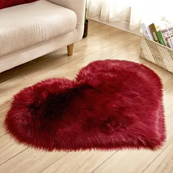 2020 daugiafunkcinis pliušinis kambarį širdies formos kilimų neslidus kilimėlis mielas mergaitišką stilių DD283