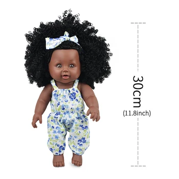 Afrika Baby Lėlės Puikus Modeliavimo Baby Doll, Juoda Oda Atgimsta Afrikos Kūdikių Lėlės Vaikams Gimtadienio Dovana Naujagimiui lėlės
