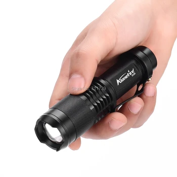 Alonefire SK98 L2 LED Žibintuvėlis Nešiojamas Mini ZOOM torchflashlight Vandeniui gyvenime Apšvietimo žibintų