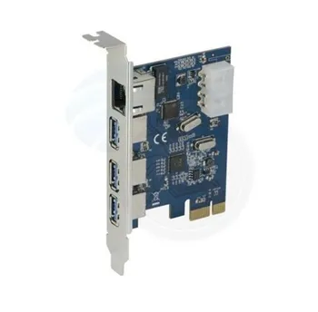 Aneew Pci-e, 3-Port USB 3.0 Rj45 Gigabit Ethernet Išplėtimo Kortelės KOMPIUTERIO Tinklo plokštė PCI Express 1000Mbps Kortelės Lan Adapterį