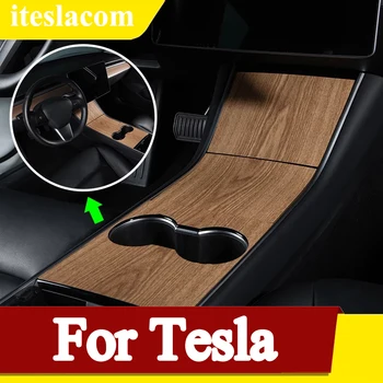 Automobilio Salono protrctive pleistras Tesla Model 3/Modelis Y 2017-2020 mediniai tekstūros pagrindinio valdymo skydelio dangtelį