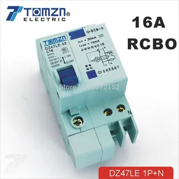 DZ47LE 1P+N 16A C tipas 230V~ 50HZ/60HZ liekamosios srovės saugikliu su per srovės ir Nuotėkio apsauga RCBO
