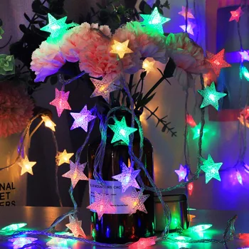 Kalėdų 2020 USB LED juostos Žvaigždės Šviesos Eilutę 10M Girliandą Šmėžavimas Naktį Šviesos Miegamojo Lempa Dekoracijos Pasakų Žibintai
