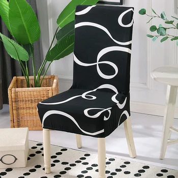 Kėdė padengti spandex, valgomasis, kambarys geometrinis spausdinti elastinga medžiaga visiškai suvynioti užvalkalai, vestuvių biuro kėdės sėdynės padengti
