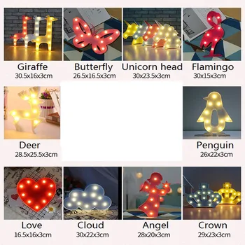 LED Stalo Naktį Šviesos Gyvūnų Palapinė Žvaigždė Širdyje, Flamingo Ananasų Kalėdų Kokoso Medžio Namų Šalis Dekoro 3D Stalo Lempos