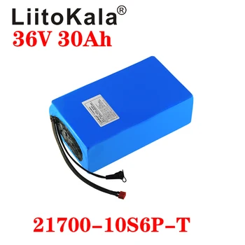 LiitoKala 21700 baterija 36V 30Ah 25ah 20ah 15ah baterija 500W didelės galios baterija 42V Ebike elektrinių dviračių (BMS)