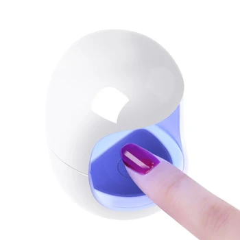 Nagų Q tipo vieno piršto fototerapijos lempa Mini nešiojamieji kiaušinio formos nagų lempa mini nagų lakas UV spindulių ir ultravioletines lempos