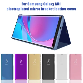 Smart Veidrodis, Flip Case For Samsung Galaxy A51 SM-A515F A71 SM-A715F Stovėti Galinį Dangtelį Atveju, Samsung galaxy a51 a71 coque 