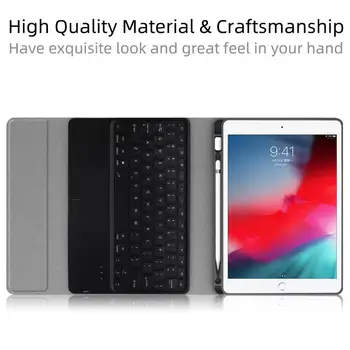 Touchpad Klaviatūra iPad 8 kartai 10.2 Pro 10.5 2017 Oro 3 10.5 2019 Padengti W Pieštukas turėtojas funda touchpad Klaviatūra