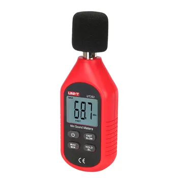 VIENETO mini skaitmeninis triukšmo matuoklis UT353 garso lygio matuoklis decibelų aptikimo aplinkos garso monitoringas 30-130dB