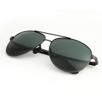 Vyrų ir moterų titano lydinio atminties stiklai poliarizuoti akiniai nuo saulės classic prekės ženklo metalo rėmo akiniai nuo saulės apvalus rėmo akiniai nuo saulės 8105