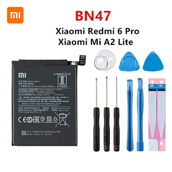 Xiao mi Originalus BN47 4000mAh Bateriją Xiaomi Mi A2 Lite/Xiaomi Redmi 6 Pro BN47 Telefonas Pakeitimo Baterijas +Įrankiai