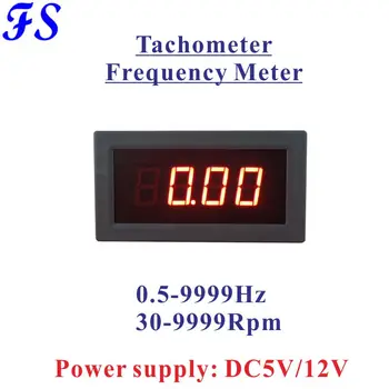 YB5135FT LED Skaitmeninio Dažnio Matuoklis 9999Hz Cymometer Dažnis Skydelis Matuoklis Tachometras 30-9999Rpm Maitinimo Įtampa DC 5V (12V SKIRTI 0,56