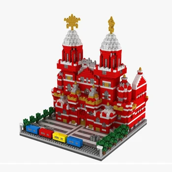 YZ 067 Pasaulyje Garsaus Architektūros Maskvos raudonojoje Aikštėje 3D Modelį 2384pcs Mini Pastato Diamond Blokelių Žaislas Vaikams ne Lauke